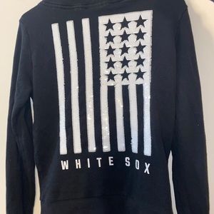 PINK White Sox sequin zip up